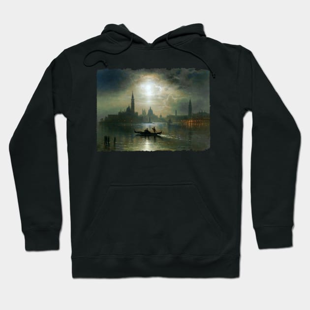 Venice, Full Moon over Santa Maria Salude Hoodie by UndiscoveredWonders